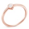 14k Gold Pl. Round .05ct Diamond Pear-shaped Ring