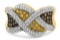 14k Gold .75ct Champagne & Yellow Diamond Ring
