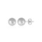 14k White Gold Faceted Texture Ball Earrings