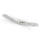 14k Wgold Round .12ct Diamond Soft Curved Band