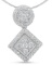 14k Wgold 1.00ct Diamond Geometric Necklace