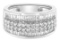 14k W. Gold 1.50ct Diamond Multi-row Cocktail Band