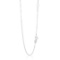 14k White Gold Adjustable Box Chain 0.6mm