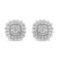 Glamorous .50ct Diamond Halo Cluster Earrings