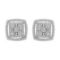 Elegant .38ct Diamond Double Halo Cluster Earrings