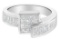 14k Wgold 1.33ct Diamond Geometric Bypass Ring