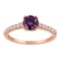 10k Gold 1.56ct Diamond & Amethyst Ring