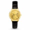 Gold-pl. Walking Liberty Medallion Men's Watch