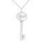 Elegant .01ct Diamond Virgo Zodiac Key Necklace