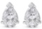 14k Wgold Pear 1.02ct Diamond Stud Earrings
