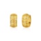 14k Gold Diamond Cut Hoop Design Earrings