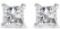 14k Wgold Princess 1.00ct Diamond Stud Earrings