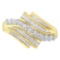 10k Gold Round & Baguette .49ct Diamond Ring