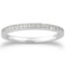 14k Wgold Round .21ct Diamond Micro-pave Band