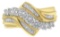 10k Two-tone Gold 1.00ct Diamond Bypass Ring