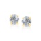 14k Gold Round 2.00ct White Topaz Earrings