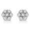 Stunning 1.00ct Diamond Floral Cluster Earrings