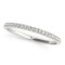 14k Wgold .12ct Diamond Scallop Pave Wedding Ring