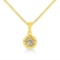 14k Gold-pl .75ct Diamond Milgrain Necklace