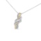 10k Gold-pl. Round .06ct Diamond Swirl Necklace