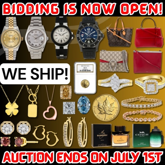 Luxury Bags, Watches, Diamonds, Jewelry, & Coins!