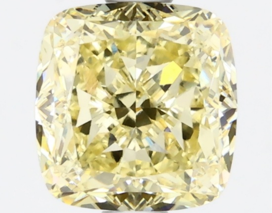 Fancy Yellow Cushion Cut 1.45ct Vs1 Lab Diamond