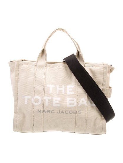 Marc Jacobs Graphic Neut Canvas Zip Top Hdl Bag