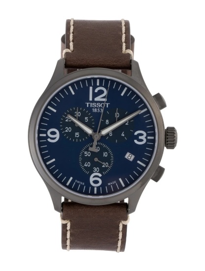 Tissot Chrono Xl Quartz Blue Dial Men's 45mm
