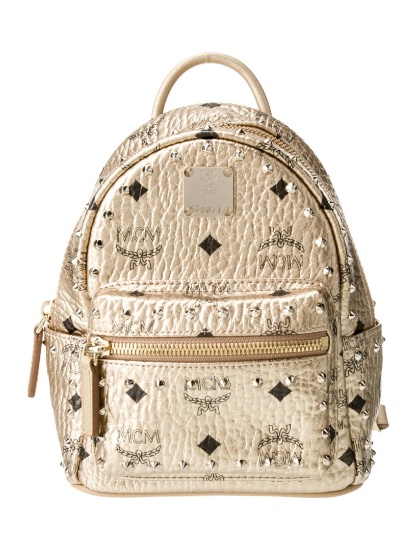 Mcm Backpack Mono Studded Zip Closure Backpack