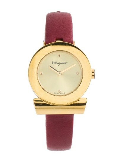 Salvatore Ferragamo Gancino Gold Dial Women's 27mm