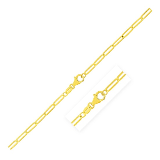 14k Gold Paperclip Chain Necklace