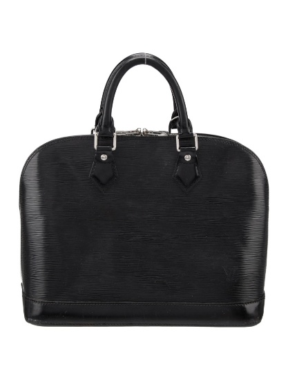 Louis Vuitton Alma Mm Vtg Blk Epi Lthr Top Hdl Bag