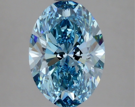 Fancy Blue Oval Cut 2.01ct Vs1 Lab Diamond
