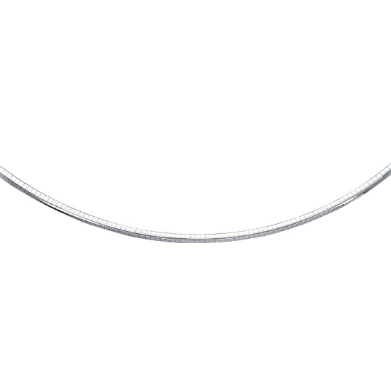 Sterling Silver Classic Omega Chain Necklace 4.0mm