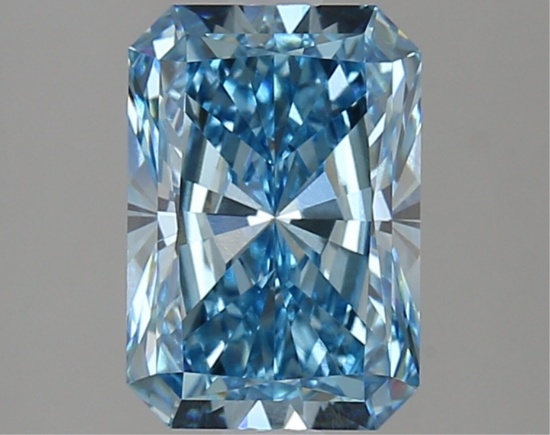 Fancy Blue Radiant Cut 2.59ct Vs1 Lab Diamond