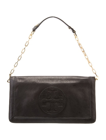 Tory Burch Brown Leather Gold-tone Hdw Shldr Bag