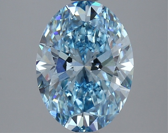 Fancy Blue Oval Cut 2.83ct Vs1 Lab Diamond