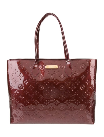 Louis Vuitton Wilshire Mm Burgundy Vernis Tote