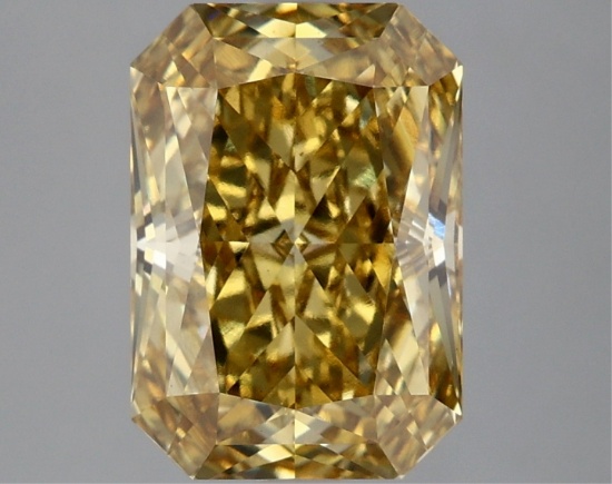 Fancy Yellow Radiant Cut 3.86ct Vs1 Lab Diamond