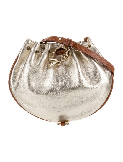 Versace Neut Leather Drawstring Cls Evening Bag