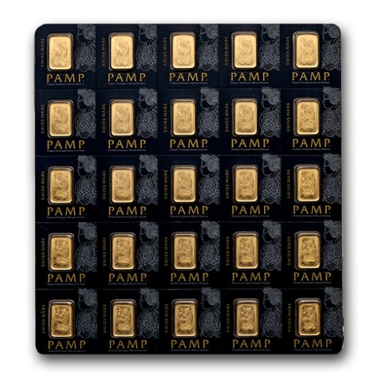 25x1g Gold Bar Pamp Suisse Multigram+25