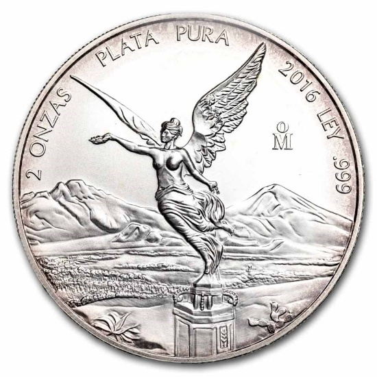 2016 Mexico 2 Oz Silver Libertad (imperfect)