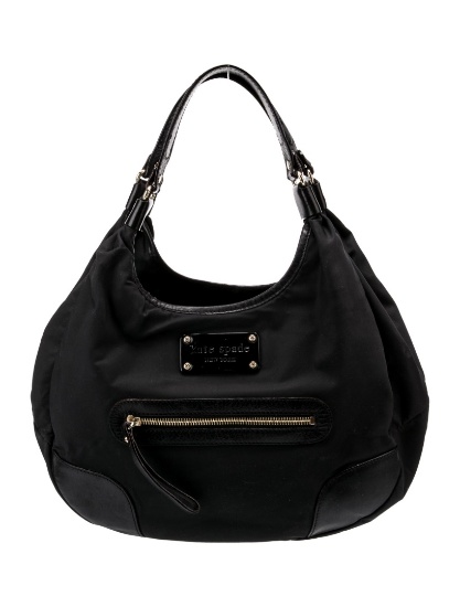 Kate Spade Black Nylon Gold-tone Hdw Shldr Bag