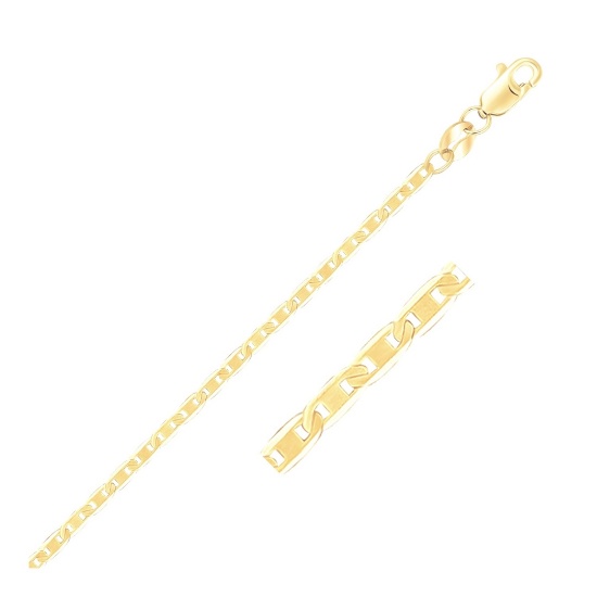 14k Gold Mariner Link Anklet 1.7mm