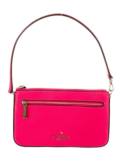 Kate Spade Red Leather Zip Closure Top Hdl Bag