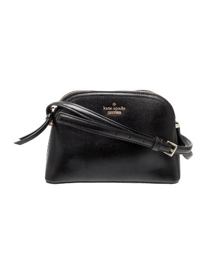 Kate Spade Black Leather Zip Closure Crossbody Bag