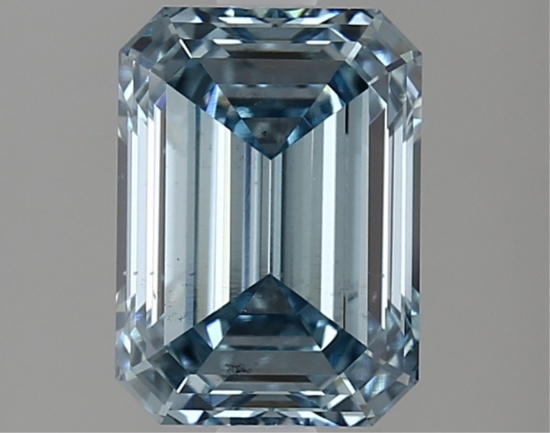 Fancy Blue Emerald Cut 2.45ct Vs2 Lab Diamond