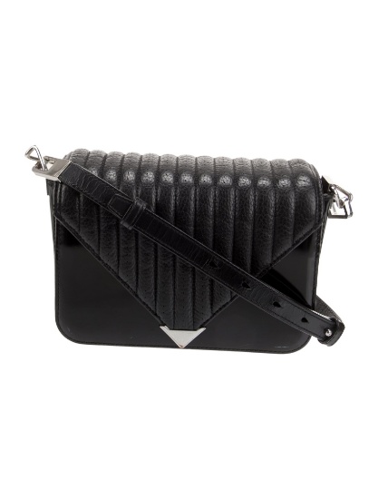 Alexander Wang Blk Patent Leather Messenger Bag