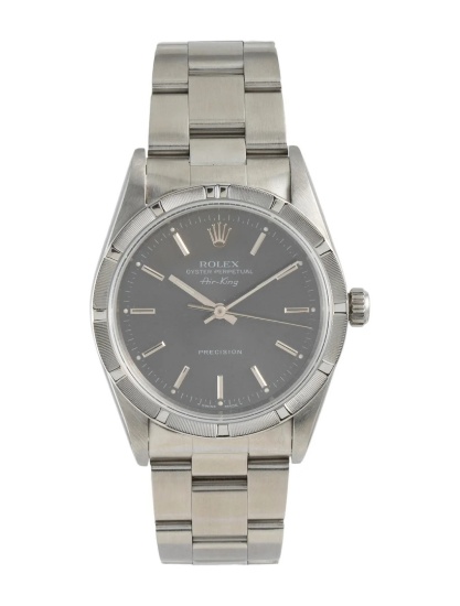 Rolex Air-king Ss Gray Dial Auto Unisex 34mm