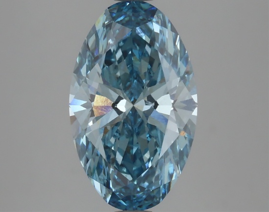 Fancy Blue Oval Cut 2.99ct Vs1 Lab Diamond